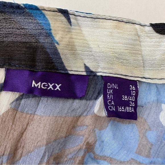 Mexx button down shirt with long sleeves, small mandarin collar, semi-sheer - Picture 10 of 13